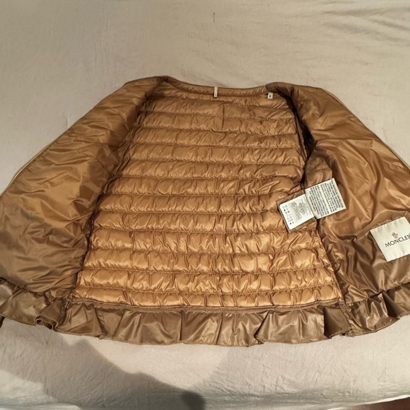 Moncler Pink Quilted Leather Down Jacket Size 0, Like New - Picture 11 of 11